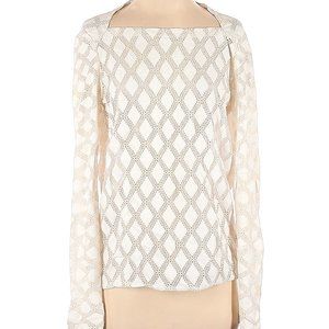 Maje ivory square neck top